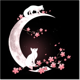 Cherry Foxes Posters and Art